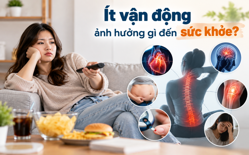 Ít vận động ảnh hưởng gì đến sức khoẻ?