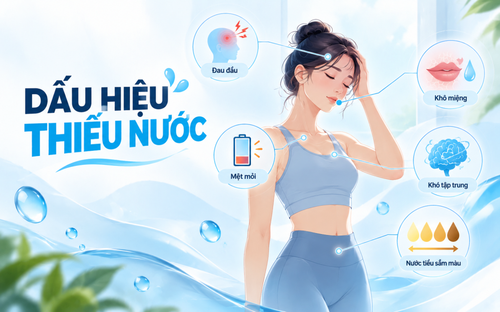Dấu hiệu cơ thể thiếu nước